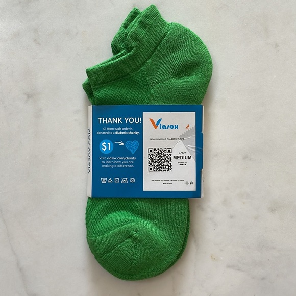 Viasox Non-Binding Diabetic Ankle Sock - Picture 2 of 4